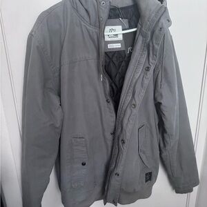Quiksilver Gray Hooded Men's Jacket (XL / NWT)